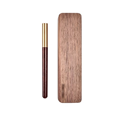 LUKERY Pluma estilográfica para escribir Pluma estilográfica de madera natural Pluma estilográfica de sándalo rojo Pluma de escritura de iridio Punta 