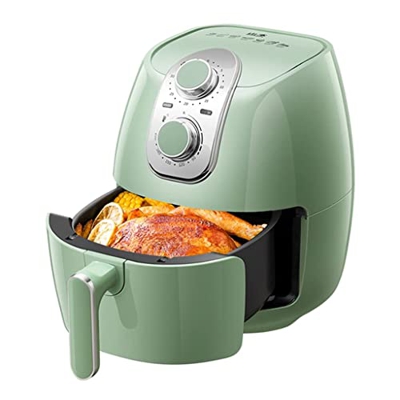 DangLeKJ Freidoras Air 4L Gran Capacidad Sin Aceite Eléctrica Totalmente Automática Horneado Integrado Doble Perilla Operación (Color (freidoras de Ai