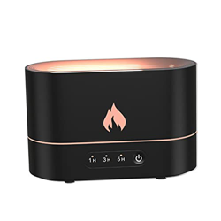 Difusor de Aceite Esencial Flame USB Humidificador LED Humidificador Difusores de Aire para Dormitorio, difusor de aromaterapia de Niebla USB en oferta