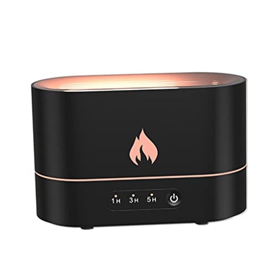 Difusor de Aceite Esencial Flame USB Humidificador LED Humidificador Difusores de Aire para Dormitorio, difusor de aromaterapia de Niebla USB