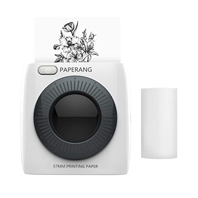 Benkeg Pocket Printer BT Impresora inalámbrica Impresora térmica portátil 300dpi para Foto Imagen Recibo Nota Nota Etiqueta Adhesiva Compatible con