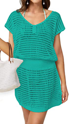 JFAN Ropa de Playa Hueca para Mujeres Bikini para Cubrir la Ropa de baño de la Playa Vestidos de Vacaciones de Verano(Verde) precio