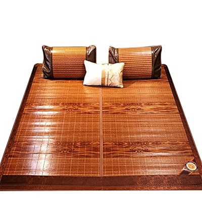 FMOPQ Cool Summer Colchoneta de bambú Plegable, Colchoneta para Dormir Tendón de Res Plegable Suave Duradero Carbonizado Mahjong Colchón de Bambú para