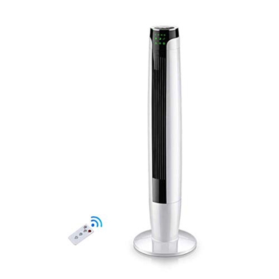 Grandeals Ventilador de Torre oscilante silencioso con Tanque de Agua de 4 L, Enfriador de Aire de Piso con configuración de 3 velocidades, Control Re