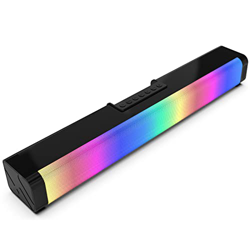 SHUAIGUO Barra de sonido de alta fidelidad LP-18 Altavoz de 20 W, luz LED RGB, subwoofer para juegos de computadora, altavoz BT, barra de sonido de ci en oferta