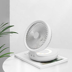 Grandeals Ventilador de circulación de Aire Socio de Aire Acondicionado Ventilador de Escritorio con Cabezal oscilante Inalámbrico Recargable con luz  en oferta