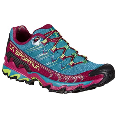 LA SPORTIVA Ultra Raptor II Woman, Zapatillas de Mountain Running Mujer, Red Plum/Topaz, 38.5 EU
