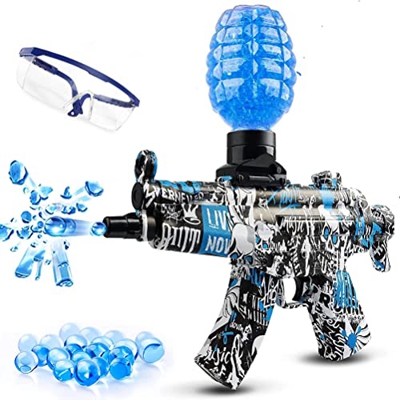 Blaster de bola de gel eléctrico, pistola de juguete de gel Blaster MP5, pistola de bola de agua, con 2500 perlas de agua biodegradables ecológicas, j