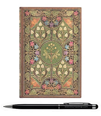 Lote de agenda mini Paperblanks Flexi francés, septiembre 2022 a septiembre 2023, 1 día por página + 1 lápiz táctil Blumie..