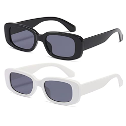 kimorn Gafas de sol rectangulares para mujeres y hombres, gafas de moda Retro a la moda de los años 90, marco cuadrado de protección UV 400 Vintage K1 características