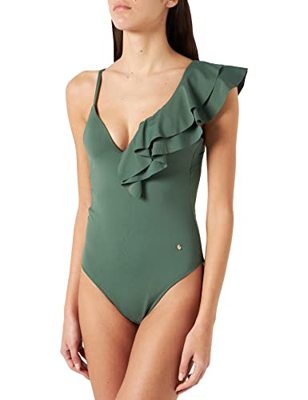 Women'secret Shape Swimsuit Push Up Bikini para Mujer, Verde, L