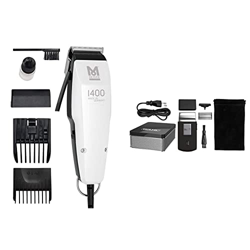 Moser 1400-0458 edición plata 1400 Cortadora de cabello con cable + Wahl 03615-1016 Máquina de Afeitar de Láminas, Negro y Plata características