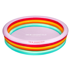 Piscina hinchable arcoíris de 150 cm de diámetro. en oferta