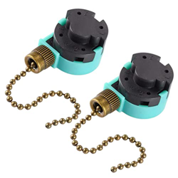 Odoukey Interruptor del Ventilador del Techo, Interruptor de Cadena de extracción del Ventilador 3 Velocidad 4 Cambio de Control de Velocidad de Alamb precio