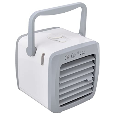 Enfriador de aire, acondicionador de aire de bajo ruido, tanque de agua de 200 ml, 3 velocidades ajustables para sala de estar de oficina