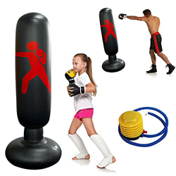 Saco de Boxeo 160 cm Hinchable de Pie con Base Gruesa para Niños Adultos Ejercicio y Alivio del estrés precio