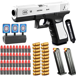 DZSM Pistola de Juguete de Bala Suave con Revista y Objetivo para Disparar Pistola de Juguete Glock Realista de Tamaño 1:1 con Supresor para Entrenami precio