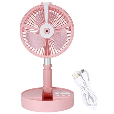 Mini ventilador portátil, ventilador de escritorio con batería USB, mini ventilador de escritorio telescópico giratorio, ventilador de oficina para el