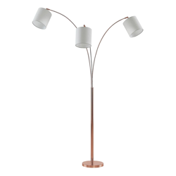 Lindby Nanika lámpara de pie, cobre/blanco en oferta