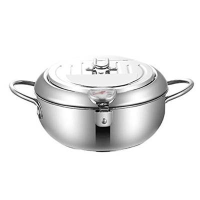 n/a Freidora Profunda de Acero Inoxidable y Tapa de la Olla de la freidora para la Cocina de la Cocina de la Cocina Que Cocina