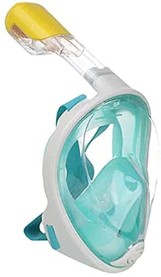 Máscara de Buceo Máscara de Buceo Impermeable y antivaho Buceo con Snorkel Plegable en Secado Completo (Color : Green, Size : L/XL) (Green S/M)