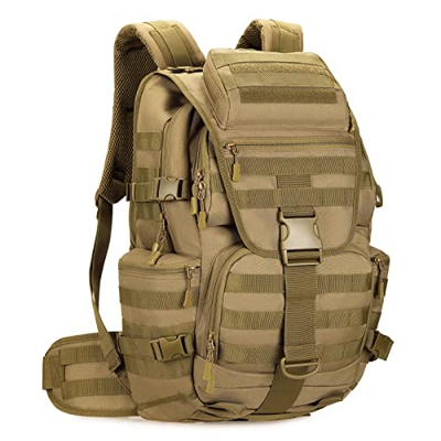 HUNTVP 50L Mochila Táctica Grande Mochila de Asalto 900D Nylon Militar Assault Pack MOLLE Impermeable para Hombre Caza Al Aire Libre Ciclismo Senderis