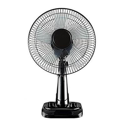 Ventilador De Mesa Oscilante De 12 Pulgadas con 3 Configuraciones De Velocidad 5 Aspas Temporizador De 1 Hora Pedestal Circulación De Aire para Dormit
