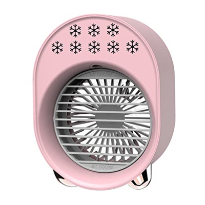 SMELEYOU Ventilador de Aire de Aire portátil, Ventilador de Aire Acondicionado móvil Ventilador de Mano Humidificador evaporativo Ajustable para la Of