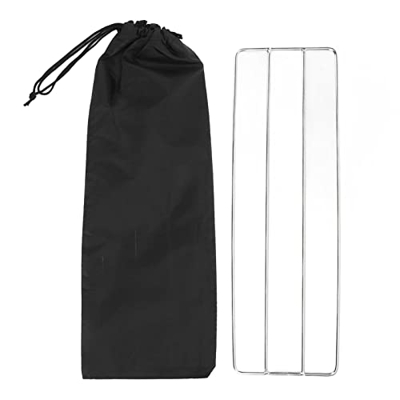 Teamsky Rejilla para Barbacoa, Acero Inoxidable 304, Fuerte Capacidad de Carga, Bordes más Suaves, Rejilla para cocinar para Acampar, Viajar, pícnic, 