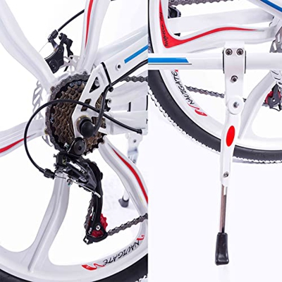 Bicicletas eléctricas para adultos 26 "bicicleta de montaña plegable, 48 V 13 Ah 350 W 21 velocidades, 3 modos de trabajo