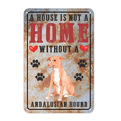 American Foxhound - Letrero de metal de aluminio para perro, diseño de razas de perros, estilo rústico, sala de estar, porche, garaje, decoración para