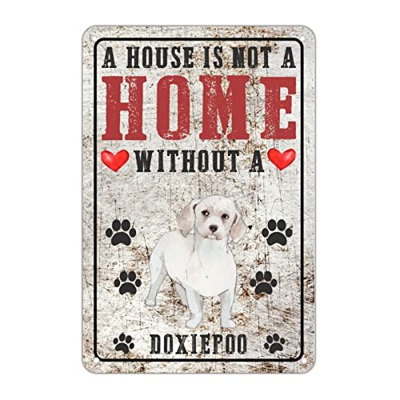 Señal de metal de aluminio para perros Collie Dog Breeds Home Sign A House Is Not A Home Without A Dog Shabby Chic Arte de pared rústico para dormitor