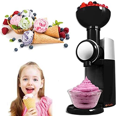 fikujap Máquina de Helado Suave en casa, máquina de Yogurt de Yogurt congelada máquina automática de máquina, máquina de Hielo para una batidora portá