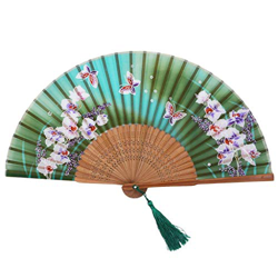 Ventilador Plegable Retro Ventiladores Plegables Ventilador de Bambú Clásico Plegable de Seda de Estilo Chino con Ventilador portátil Ventilador Plega en oferta