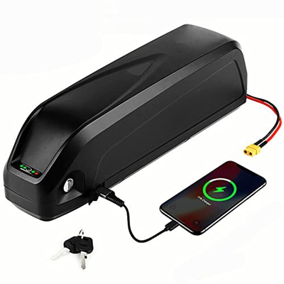 HJGHY Batería para Bicicleta Eléctrica 36V 13AH 15AH con Puerto USB Cargador Cerradura Antirrobo, Eléctrica Batería de Iones Litio, para 200W 350W 500