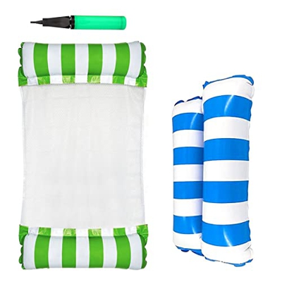 2 Paquetes Hamaca Piscina, Hamaca de Agua Hamaca Flotante Tumbonas Piscina, Colchoneta Piscina Inflable de Agua Hamaca para Playa de Verano o Piscinas