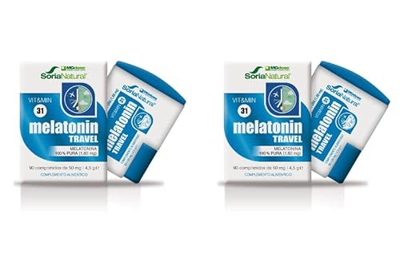 Soria Natural - Melatonina - 90 comprimidos 1,8 mg cada comprimido - Complemento alimenticio - Regulacion del sueño, insomnio - Jet-lag - Antiedad - M