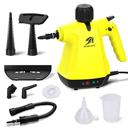 MLMLANT Limpiadora de vapor de mano, limpiadora de vapor de 350 ml para limpieza, juego de vaporizadores de mano 9 en 1 para limpiar el hogar, limpiad características
