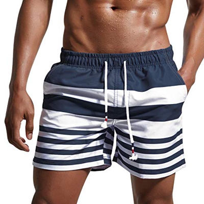 Lachi Bañador Hombre Shorts Pantalones Cortos Impermeables Pantalones Cortos de Surf Pantalones de Natación con Forro de Mallas