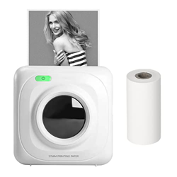 WANGJIA Pocket Printer BT Impresora térmica inalámbrica Impresora portátil portátil de 200 PPP para Foto Imagen Recibo Nota Nota Etiqueta Adhesiva Com en oferta