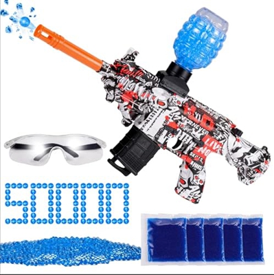 Fetinar Gel Blaster, Pistola eléctrica de Gel Soft Bullet Gun Splatter Ball con 50,000 munición de Gel Adecuado para Juegos al Aire Libre para Adultos