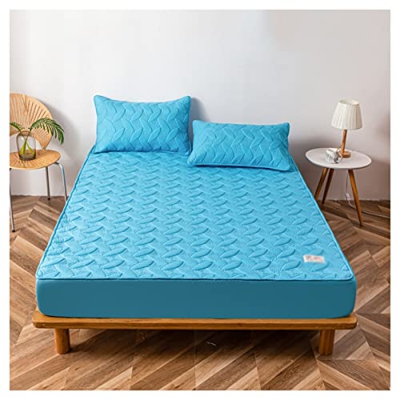 OTBK Colchón Reina Colchón Acolchado Almohada Colchón De Colchón De Colchón De Bolsillo Profundo Espesor Suave Topper (Color : Rich Baby Blue, Size : 