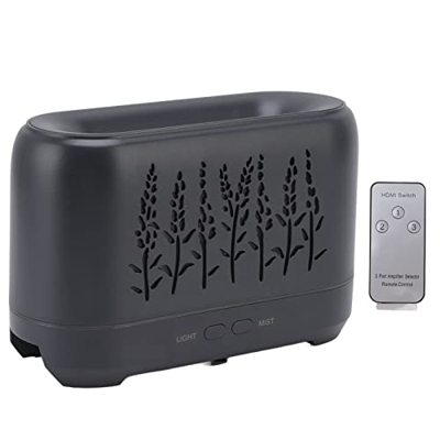 Humidificador de Llama, 200ml 2.4MHz Difusor de Aceite Esencial Vibración de Alta Velocidad 100-240V para Estudio(#1)
