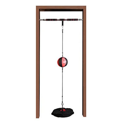 LILANAI Saco de Boxeo Punching Ball Doble Extremo Bolsa De Velocidad para Marco De Puerta, Portátil Ajustable Pelota De Boxeo De Perforación De Veloci