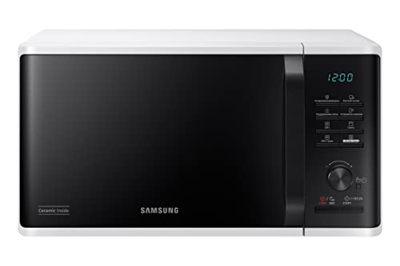 Samsung Microonde MG2AK3515AW - Horno Microondas + Grill, cocción crujiente, 23 litros, 800 W, parrilla 1100 W, blanco