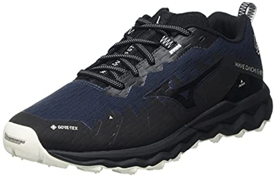 Mizuno Wave Daichi 6 GTX, Zapatillas para Carreras de montaña Hombre, Indiaink Pgold Negro, 46 EU