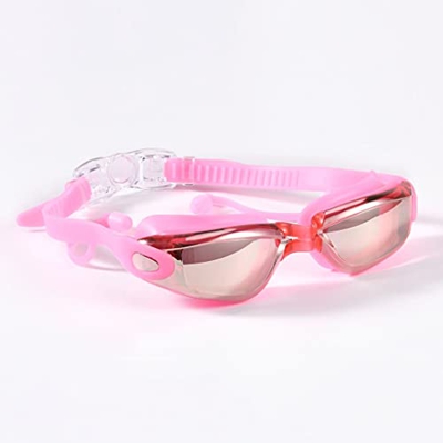 Jrechio Gafas de natación Profesionales de Gafas de natación con Tapones for los oídos zhengqiang (Color : B)