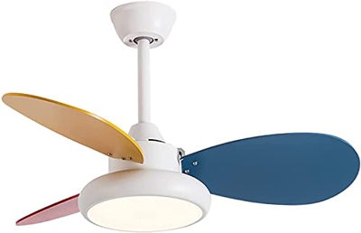 Ventilador de techo de 30 pulgadas con lámpara ventilador de cámara con mando a distancia ligero DC, función de invierno reversible con motor de 6 vel