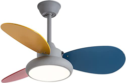 Ventilador de techo de 30 pulgadas con lámpara ventilador de cámara con mando a distancia ligero DC, función de invierno reversible con motor de 6 vel características