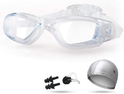 Miopía gafas de natación gafas de natación de silicona anti-fog hombres y mujeres impermeables ópticos gafas de lente transparente for adultos (tamaño